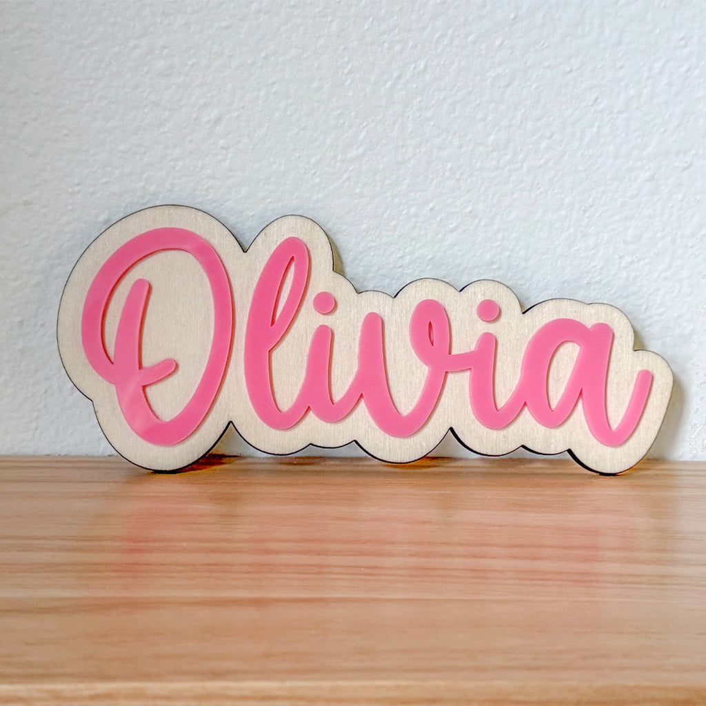 Personalized Wooden Name Sign | Custom Nursery Decor | Kids Room Name Sign