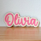 Personalized Wooden Name Sign | Custom Nursery Decor | Kids Room Name Sign