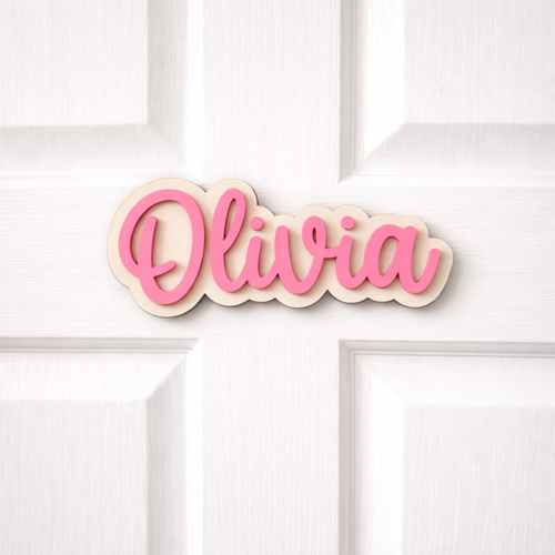 Personalized Wooden Name Sign | Custom Nursery Decor | Kids Room Name Sign