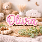 Personalized Wooden Name Sign | Custom Nursery Decor | Kids Room Name Sign