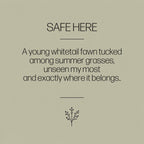 Safe Here | Whitetail Fawn Art Print & Notecard
