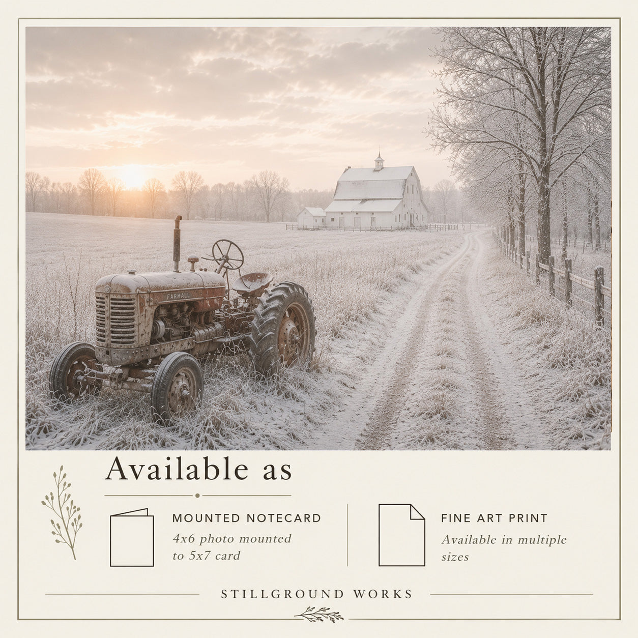 The Work Remains | Tractor Art Print & Notecard